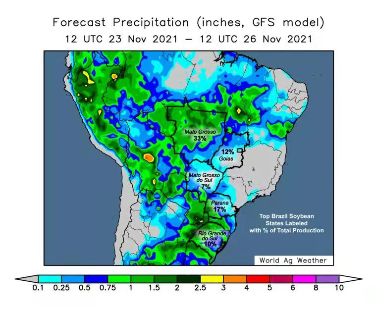 巴西气候图高清图片